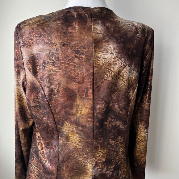 🤎Frank Lyman Animal Print Zipper Jacket 14 | Day-to-Night Chic!🤎 - Picture 2 of 11